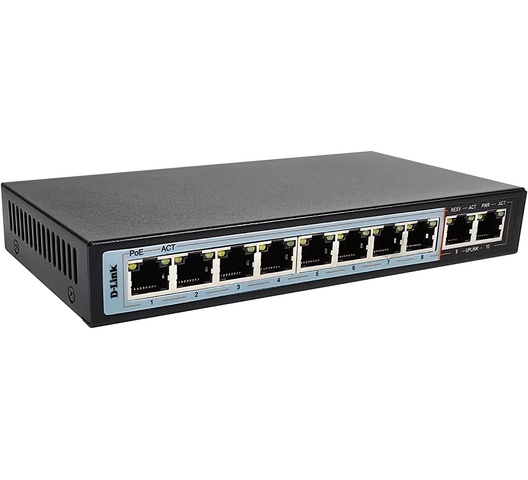 D-Link DES-F1010P-E - 10-Port Unmanaged PoE